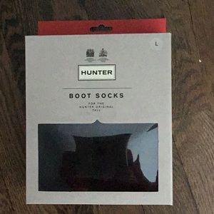 Hunter black tall Boot socks large
